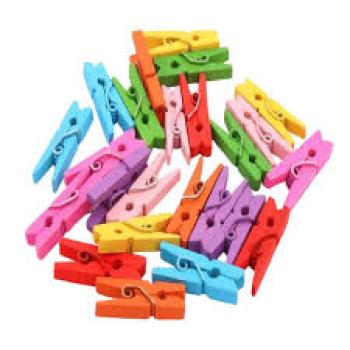 Mini Prendedor  de Madeira 2,5CM 30 Peças