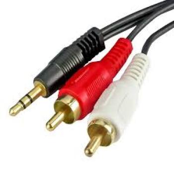 Cabo de áudio Estéreo P2 x RCA, 1,5mm
