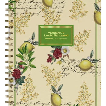 Caderno Universitário Flexível Perfumado Verbena e Limão Siciliano 80Fls Dani Fernandes