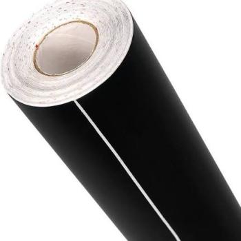 Adesivo em Rolo 10M Preto Opaco-KZ75PT