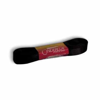 Fita de Cetim Tecida 10mx10mm Preto - Cinderela*