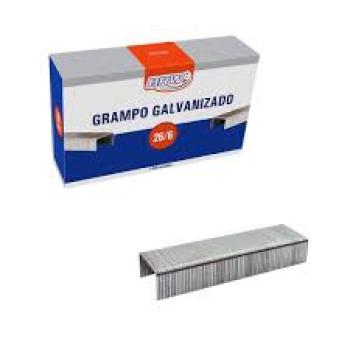 Grampo para Grampeador 26/6 Galvanizado com 1000 Grampos - Brw