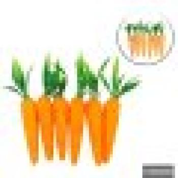 Enfeite de Pascoa Cenouras 6 Peças 9cm