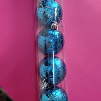 Bola 6 Peças  Tubo Papai Noel  3D Color Natal