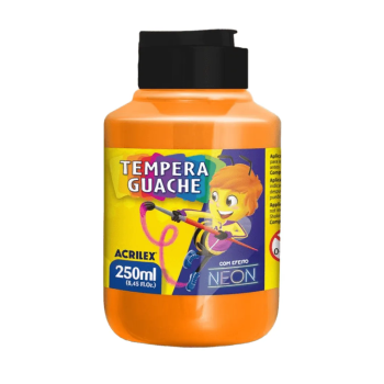 Tempera Guache 250ml Laranja Neon - Acrilex-