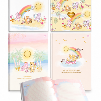 Caderno Colegial Costurado Edições CD 160F Ursinhos Carinhosos - Animativa 2026