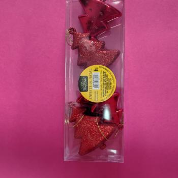 Enfeite de Natal com 4 Unidades - Tamanho 07cm