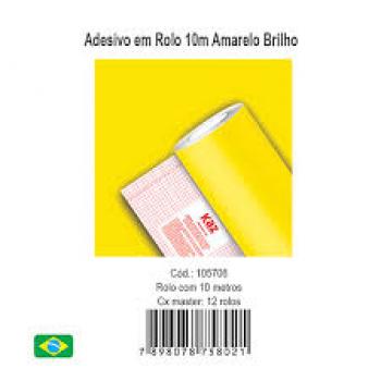 Adesivo Em Rolo 10M Amarelo 80 Micra Brilho 7479