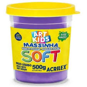 Massa de Modelar Soft 500G Violeta Acrilex