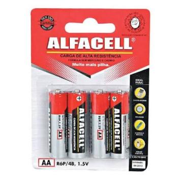 Pilha Alphacell AA 1.5 v  Blister com 4 unidades