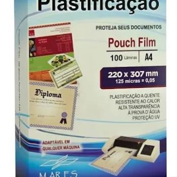 Lamina para Plastificação A4 220X307 0.05 com 100 Folhas -Mares