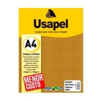 Papel Kraft 180g m/2 Natural com 50 folhas  21x297mm Usapel