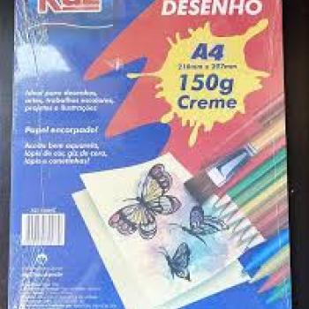 Bloco de Desenho A4 210x297 150g Creme Kaz