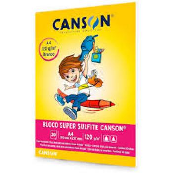 Bloco Canson Escolar Super Sulfite 120g A4 30 Fls
