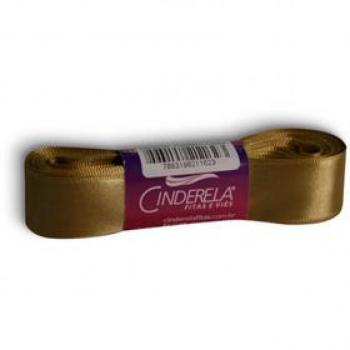Fita de Cetim Tecida 22 mm x 10 m Dourado - Cinderela