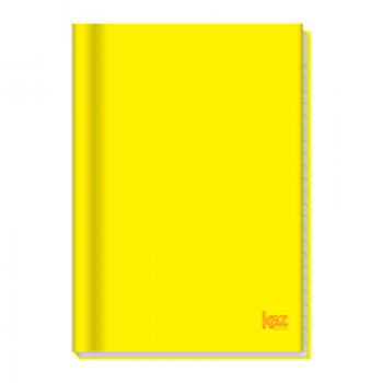 Caderno 48f pautadas - 140mmx202mm Amarelo - Kaz