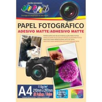 Papel Fotográfico Inkjet A4 Matte Adesivo 115 g - Off Paper