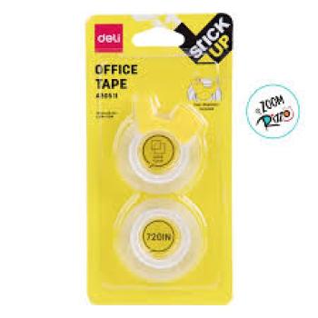 Fita Adesiva Transparente com Cortador 12mmx18 3m - Deli