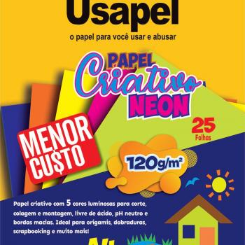 Papel Criativo Neon 120g/m2 A4 210x297mm 25 fls