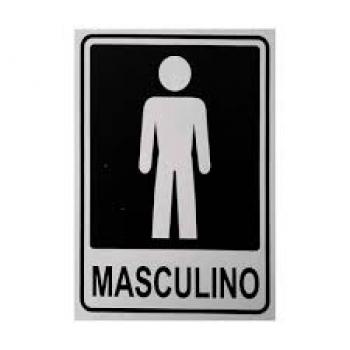Placa de Sinalização 15x20 Masculino- Pacif Flowers