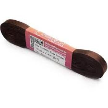 Fita de Cetim Tecida 10mx07mm Marrom- Cinderela*