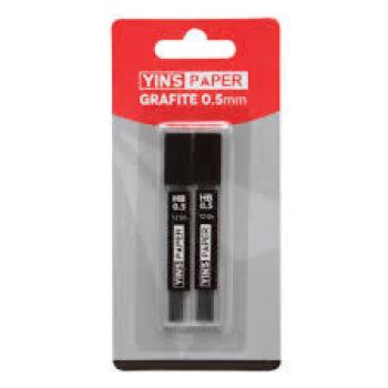 Grafite 0.5mm HB Yins Paper com duas unidades de 12 Minas cada