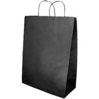 Sacola Kraft Preta 26,5x31x10 - Zamberetti
