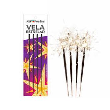 Vela para Aniversário Estrelar com 4 Unidades - KFL Festas