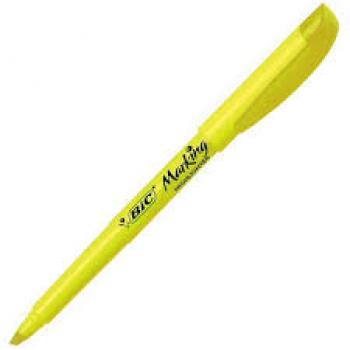 Caneta Marca Texto Bic Marking Amarelol Limao Bic