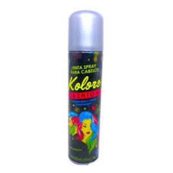 Tinta Spray para os Cabelos cor Prata 150ml Kolore