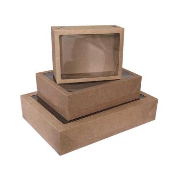Caixa para Presente Cristina Tp/Fd Peq 19x15x7,5 com Visor Kraft