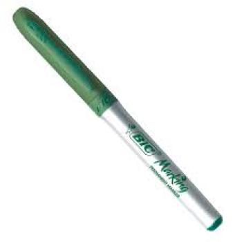 Pincel Marcador Permanente Marking Metalico 1.1mm Verde- Bic