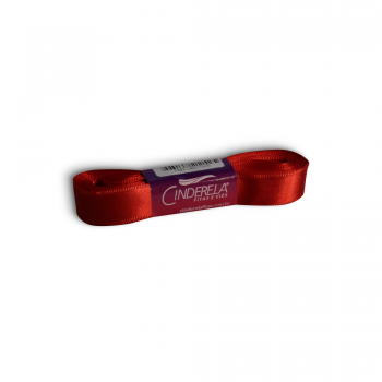 Fita de Cetim Tecida 10mx 15mm Vermelho Paixão- Cinderela