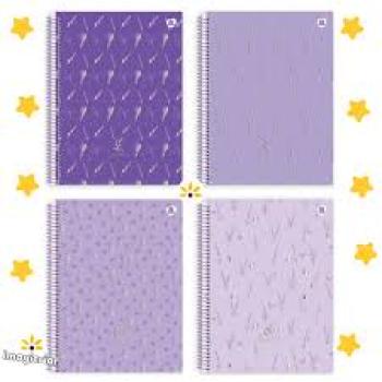Caderno Universitário 1M CD B/A 80 Folhas Lavander - Animativa