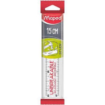 Regua de Polietileno Study Unbreakabvle Cristal 15 cm