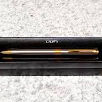Caneta Crown Treassure Esferográfica Prata