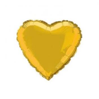 Balão de Ar Coração Metalizado Dourado 18-20'