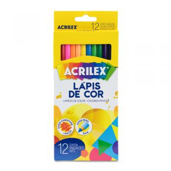 Lápis de Cor 12 Cores - Acrilex*