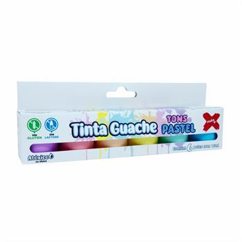 Tinta Guache 15ML 6 Cores Tons Pastel - Make+