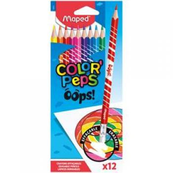 Lapis de Cor Triangular Color Peps Apagável 12 cores - Maped