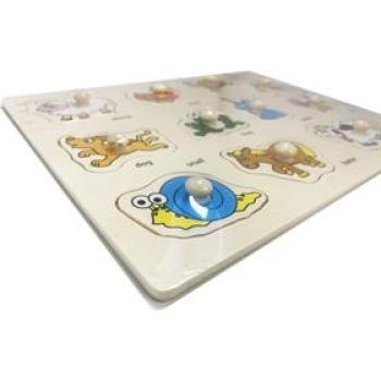 Brinquedo Pedagógico Madeira Encaixe Divertido Animais - Toy Mix