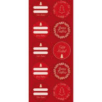 Etiquetas Decorativas de Natal  Tempo de Celebras Cartela com 10 Unidades