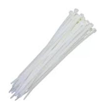 Abraçadeira de Nylon com 100 Peças 2,5x100mm Branco