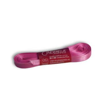 Fita de Cetim Tecida 10mx07mm Rosa Chiclete- Cinderela*