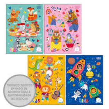 Caderno Quadriculado Universitario Kids 40 Fls 7x7cm - Tilibra - Avulso