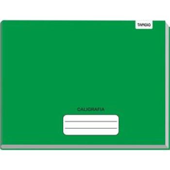 Caderno Caligrafia Capa Dura Liso 1/4 Brochura Horizontal 48 fls. Verde - Tamoio