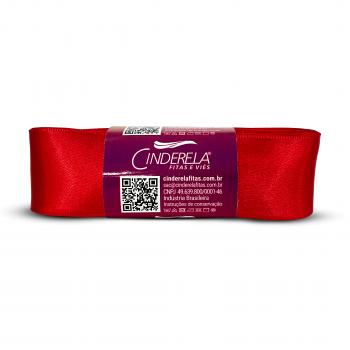 Fita de Cetim Tecida 10mx 30mm Vermelho Paixão- Cinderela