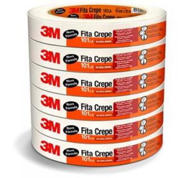 Fita Crepe 101LA 18MMX50M Marca 3M - Valor por Unidade