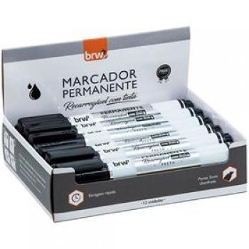 Marcador Permanente Linha Prime Recarregável Preto - Brw - Valor da Unidade*