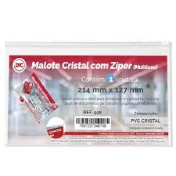 Pasta Malote Cristal com Ziper ( Multiuso )214x 127mm Dac